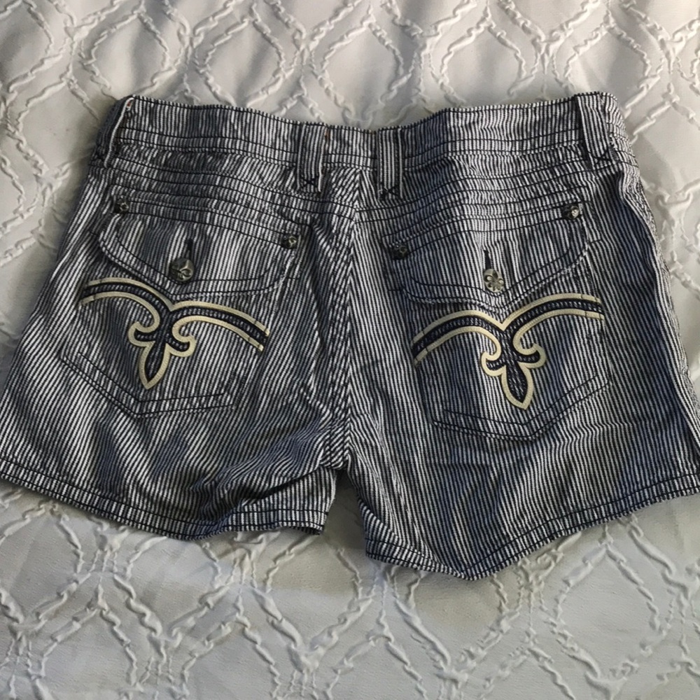 Rock revival pin stripe shorts